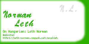 norman leth business card